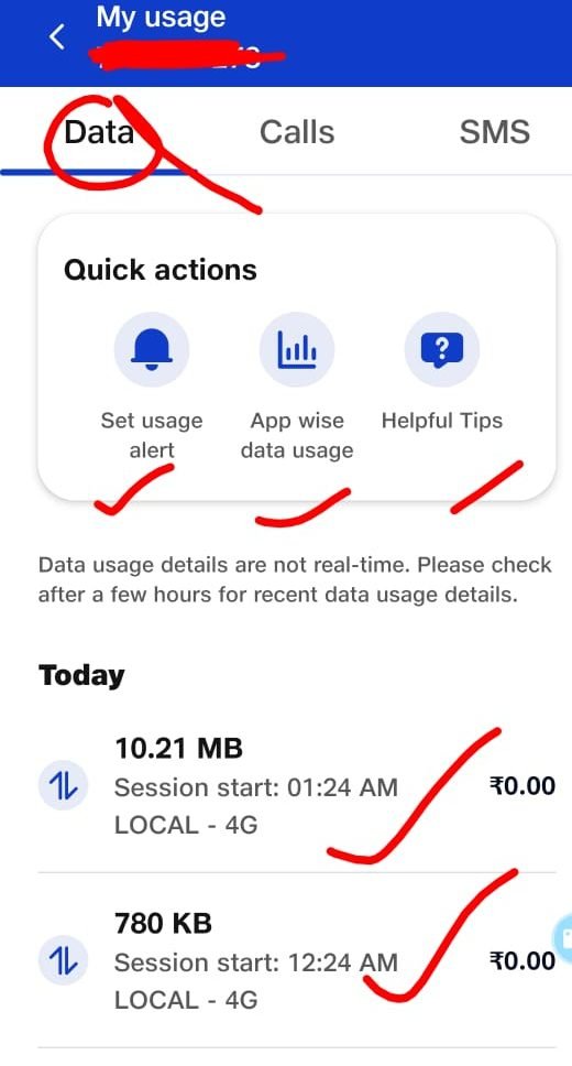 Jio Data Balance Check